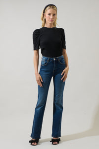Bertha Knit Ruched Top