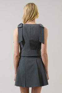 Giany Button Down Bow Vest