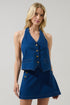 Lavinia Denim Halter Neck Top