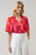 Charly Abstract Keira Ruffle Top