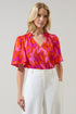 Charly Abstract Keira Ruffle Top