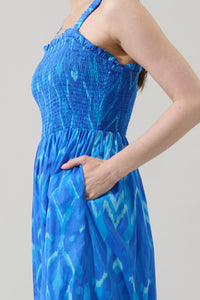 Carys Abstract Delcy Smocked Maxi Dress