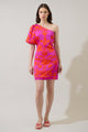 Vallie Floral Kesia One Shoulder Mini Dress