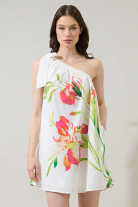 Lilibet Floral Kerra One Shoulder Mini Dress