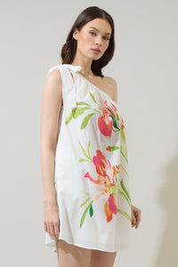 Lilibet Floral Kerra One Shoulder Mini Dress