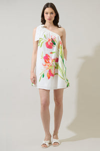Lilibet Floral Kerra One Shoulder Mini Dress