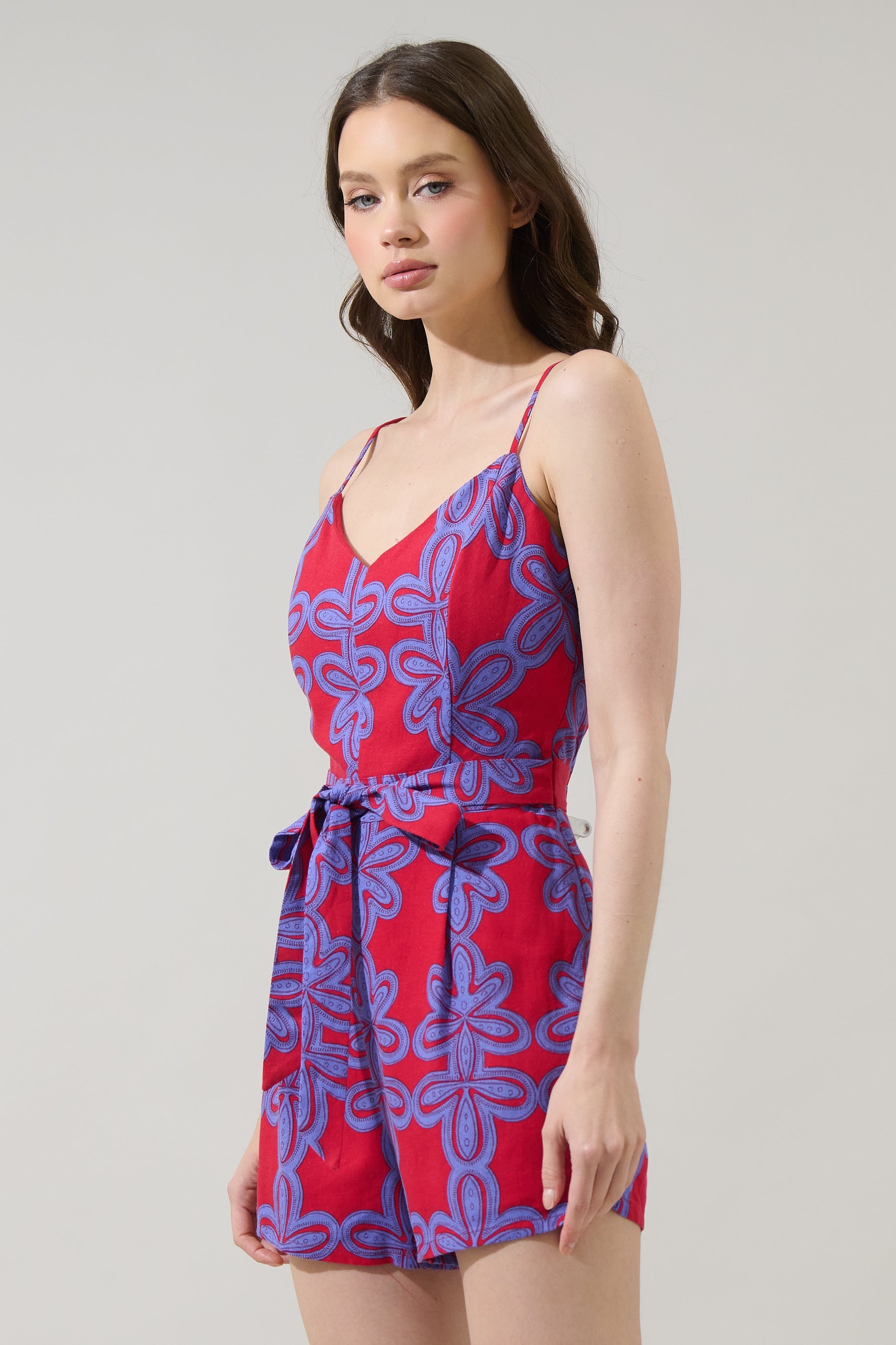 Rory Abstract Kirsten Tie Romper