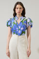 Dayana Floral Poly Smocked Top
