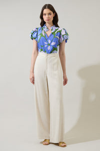 Dayana Floral Poly Smocked Top