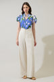 Dayana Floral Poly Smocked Top