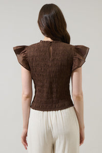 Zulema Smocked Ruffle Top