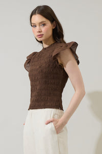 Zulema Smocked Ruffle Top