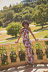 Briley Abstract Mizie Open Back Maxi Dress