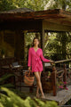 Raelynn Linen Wrap Mini Dress