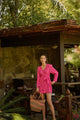 Raelynn Linen Wrap Mini Dress