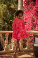 Darline Floral Collins Godet Mini Dress