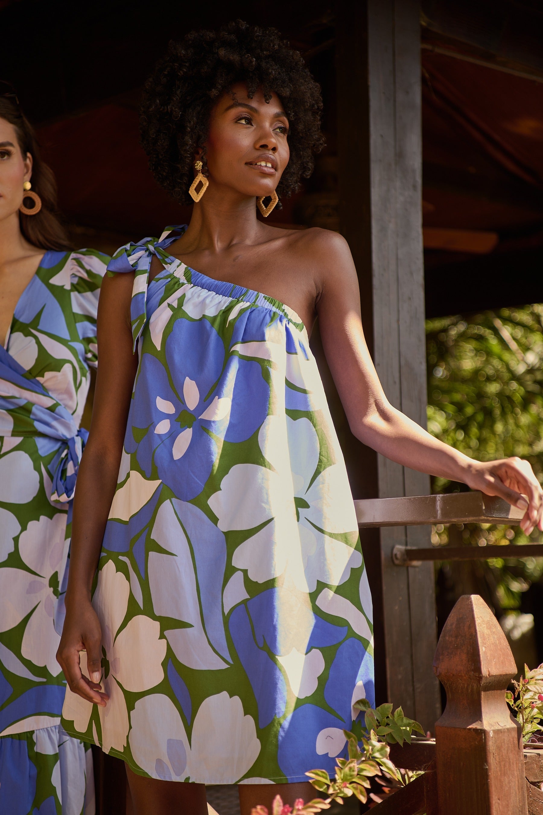 floral one shoulder mini dress Lilibet Floral Kerra One Shoulder Mini Dress WHT-PNK-GREEN / L by Sugarlips