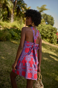 Rory Abstract Amory Halter Mini Dress
