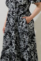 Haylie Floral Palmer Poplin Tiered Maxi Dress Curve