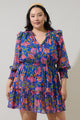 Wendey Floral Idra Ruffle Chiffon Dress Curve