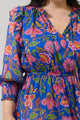 Wendey Floral Idra Ruffle Chiffon Dress Curve