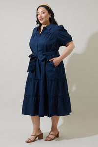 Blate Tiered Midi Dress Curve