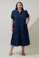 Blate Tiered Midi Dress Curve