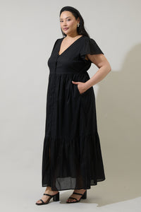 Brigid Blissa Button Midi Dress Curve