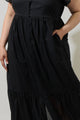 Brigid Blissa Button Midi Dress Curve