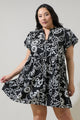 Haylie Floral Empire Tiered Mini Dress Curve