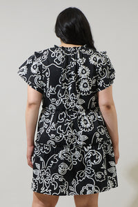 Haylie Floral Empire Tiered Mini Dress Curve