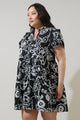 Haylie Floral Empire Tiered Mini Dress Curve