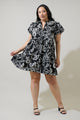Haylie Floral Empire Tiered Mini Dress Curve