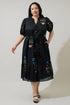 Hester Floral Beth Button Down Midi Dress Curve