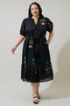 Hester Floral Beth Button Down Midi Dress Curve