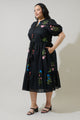 Hester Floral Beth Button Down Midi Dress Curve