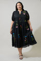 Hester Floral Beth Button Down Midi Dress Curve
