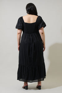 Coraly Xena Puff Sleeve Maxi Dress Curve