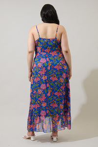 Wendey Floral Zayna Wrap Maxi Dress Curve