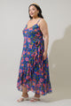 Wendey Floral Zayna Wrap Maxi Dress Curve
