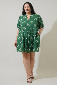 Kestrel Floral Fawna Shift Mini Dress Curve