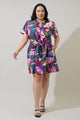 Blain Tropics Ema Shift Mini Dress Curve