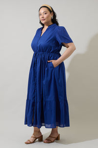 Bluebell Button Down Maxi Dress Curve