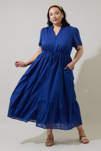 Bluebell Button Down Maxi Dress Curve