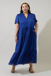 Bluebell Button Down Maxi Dress Curve