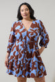 Briley Abstract Roana Mini Dress Curve