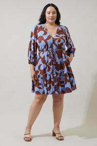 Briley Abstract Roana Mini Dress Curve