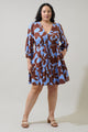 Briley Abstract Roana Mini Dress Curve