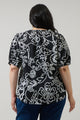 Haylie Floral Neli Split Neck Top Curve
