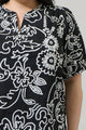 Haylie Floral Neli Split Neck Top Curve